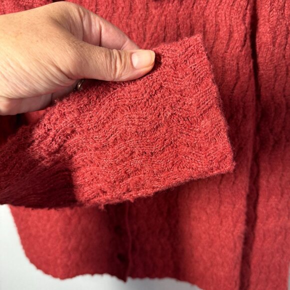 Peruvian Connection Button Cardigan Sweater Sz M Alpaca Silk Cottage Grandmacore - Picture 7 of 12